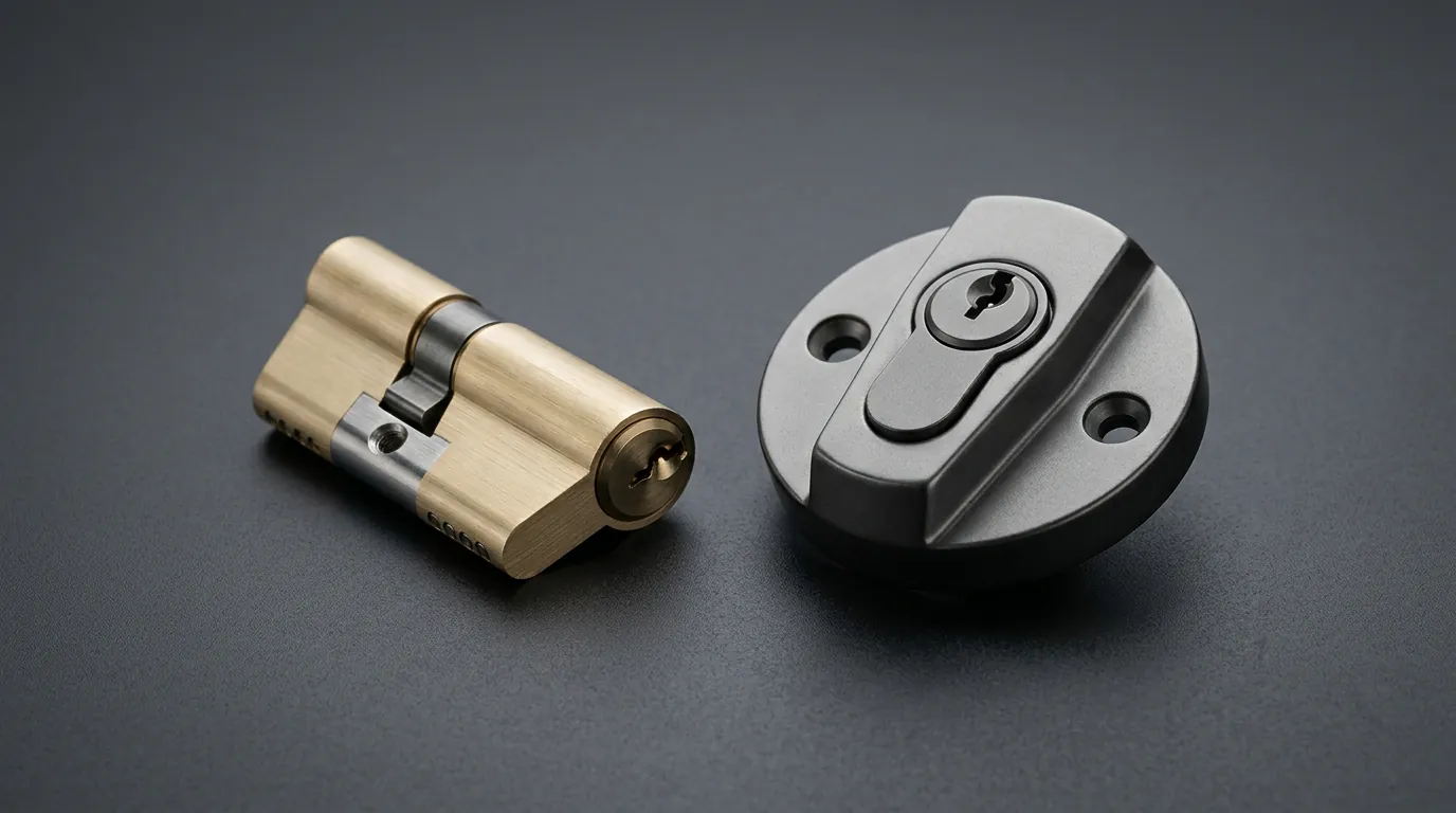 Componentes de una cerradura antibumping y escudo protector de alta seguridad